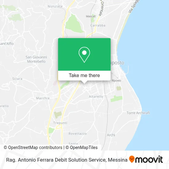 Rag. Antonio Ferrara Debit Solution Service map