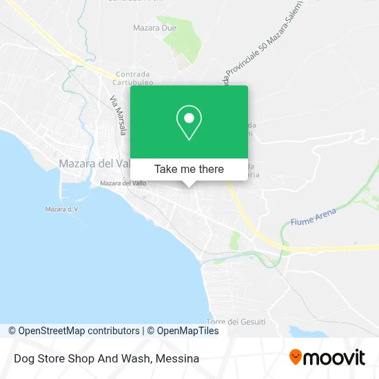 Dog Store Shop And Wash map