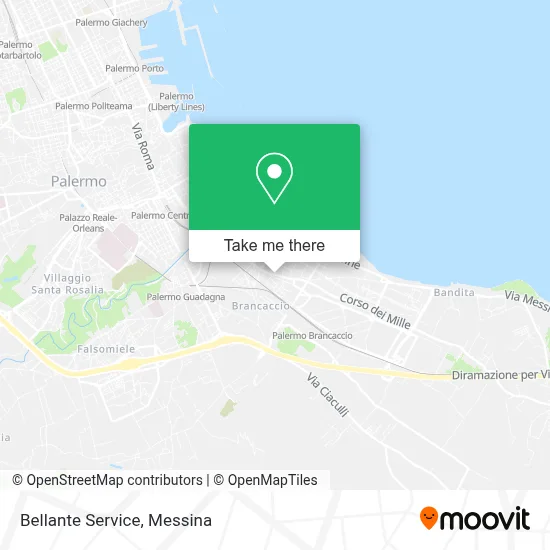 Bellante Service map