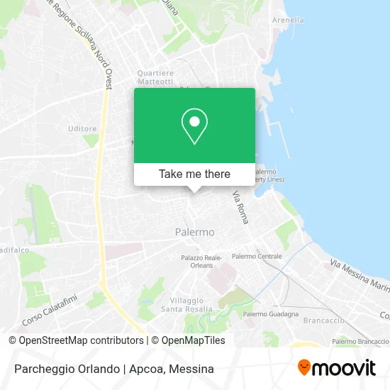 Parcheggio Orlando | Apcoa map