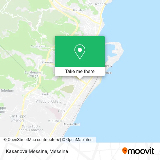Kasanova Messina map