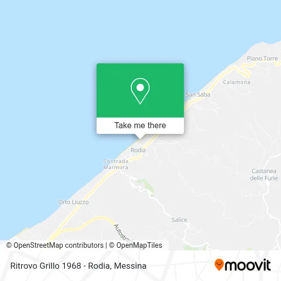 Ritrovo Grillo 1968 - Rodia map