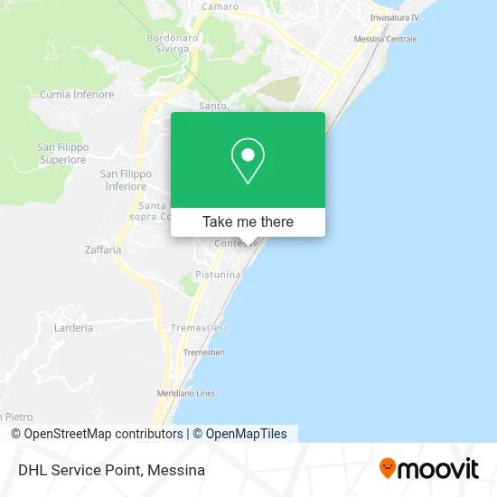 DHL Service Point map