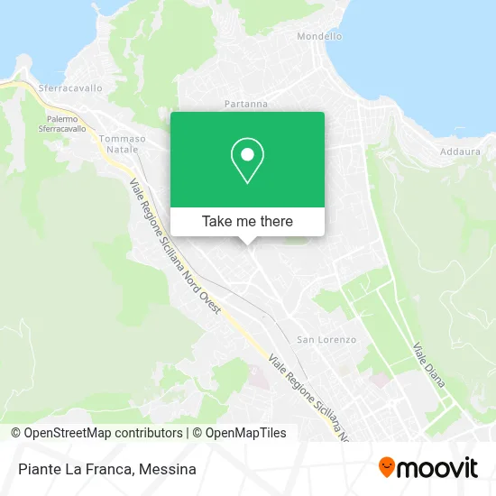 Piante La Franca map