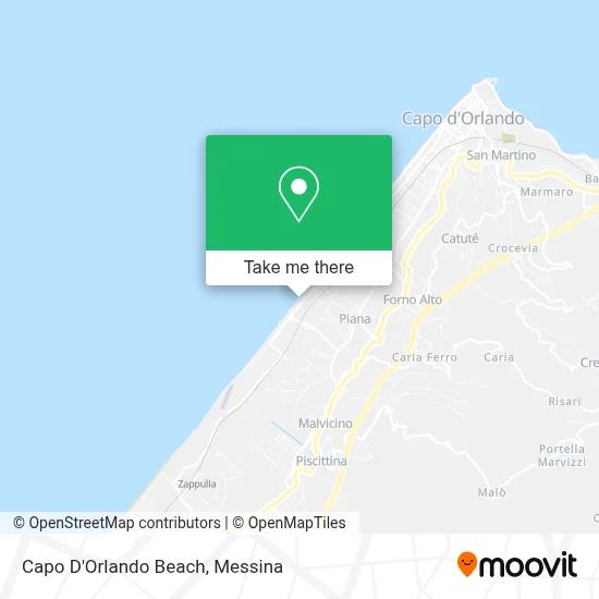 Capo D'Orlando Beach map