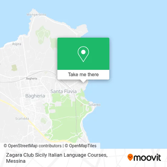 Zagara Club Sicily Italian Language Courses map