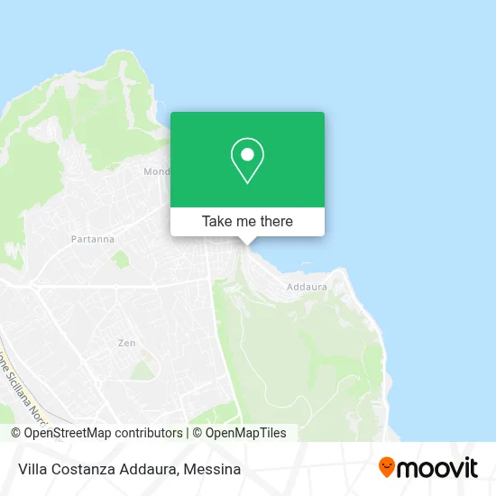 Villa Costanza Addaura map