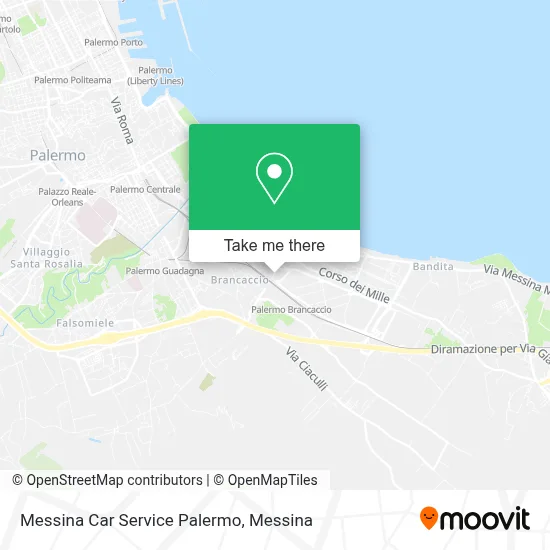 Messina Car Service Palermo map