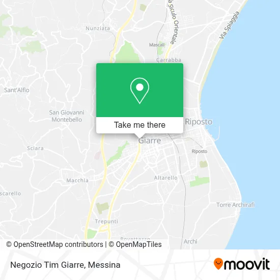 Negozio Tim Giarre map