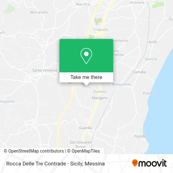 Rocca Delle Tre Contrade - Sicily map