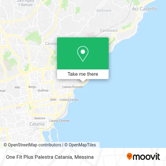 One Fit Plus Palestra Catania map