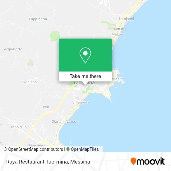 Raya Restaurant Taormina map