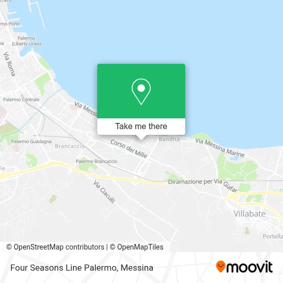 Four Seasons Line Palermo map