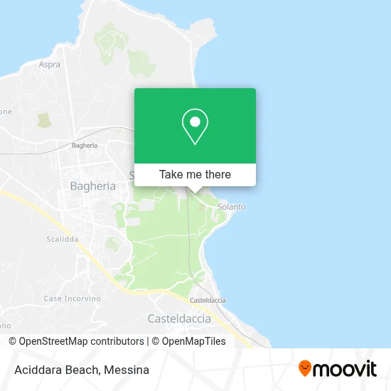 Aciddara Beach map