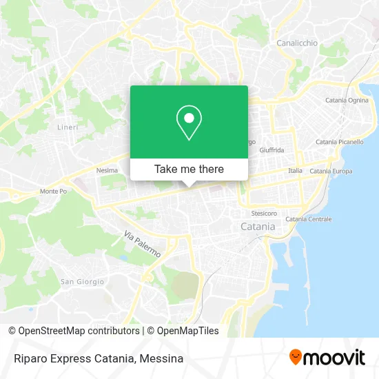 Riparo Express Catania map