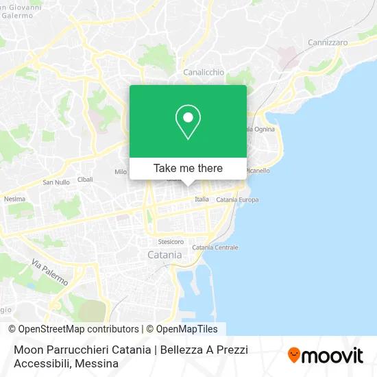 Moon Parrucchieri Catania | Bellezza A Prezzi Accessibili map
