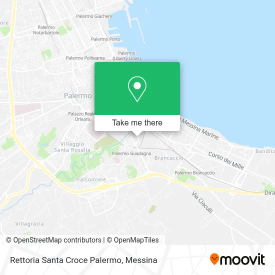 Rettoria Santa Croce Palermo map