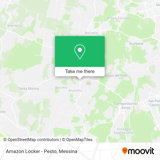 Amazon Locker - Pesto map