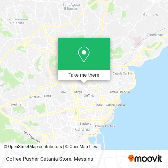 Coffee Pusher Catania Store map