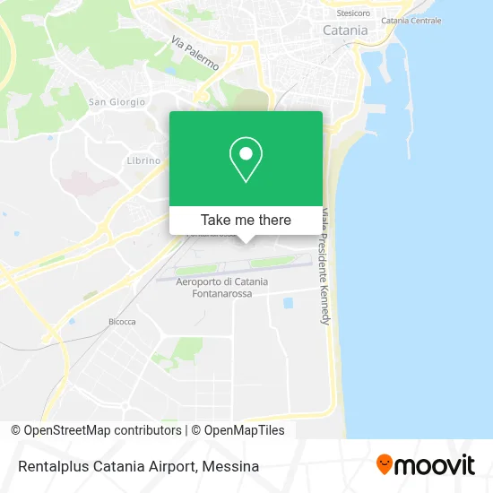 Rentalplus Catania Airport map
