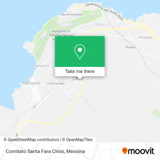 Comitato Santa Fara Cinisi map