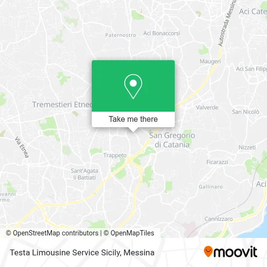 Testa Limousine Service Sicily map