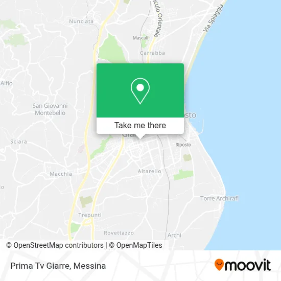 Prima Tv Giarre map