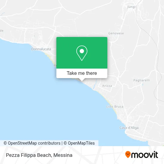 Pezza Filippa Beach map