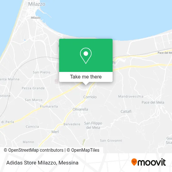 Adidas Store Milazzo map