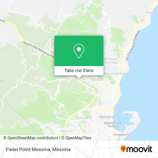 Padel Point Messina map