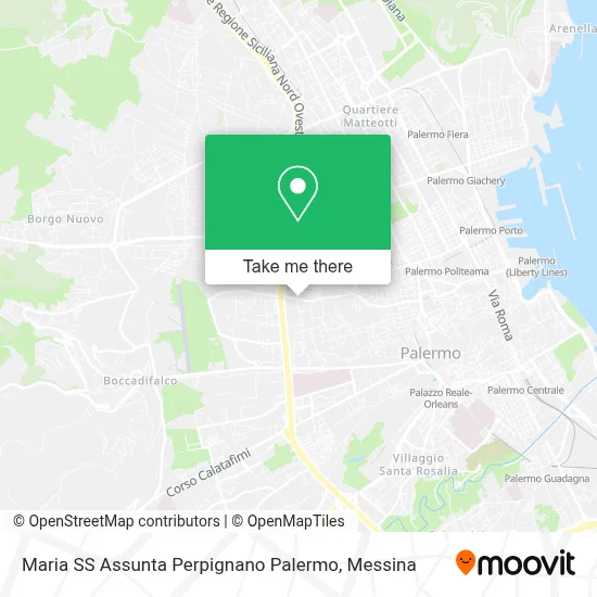 Maria SS Assunta Perpignano Palermo map