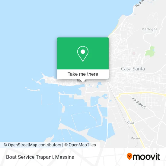 Boat Service Trapani map