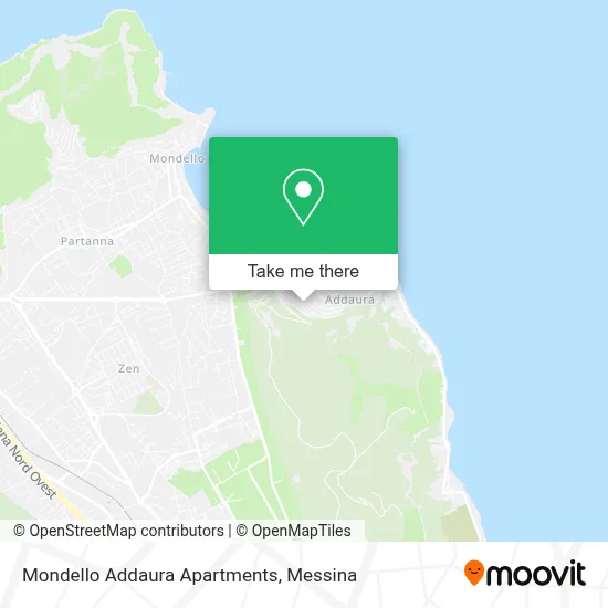 Mondello Addaura Apartments map