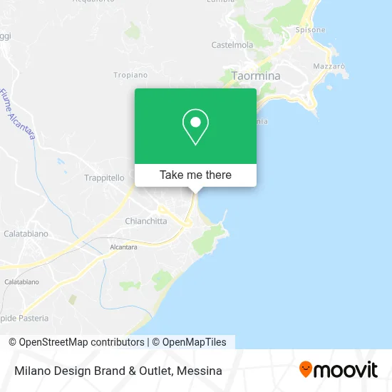 Milano Design Brand & Outlet map