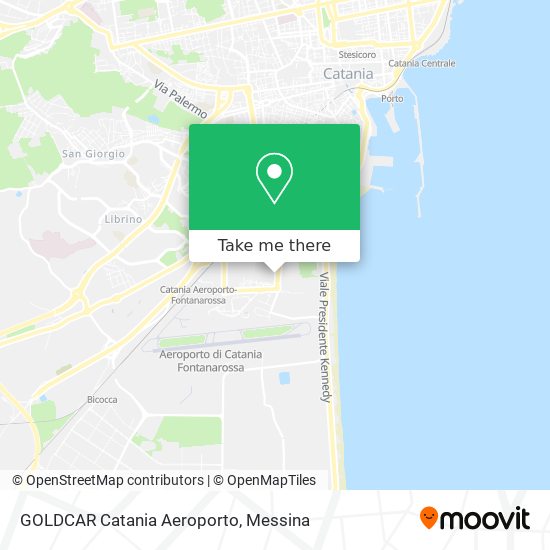 GOLDCAR Catania Aeroporto map