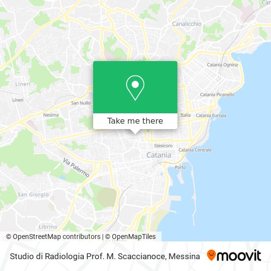 Studio di Radiologia Prof. M. Scaccianoce map