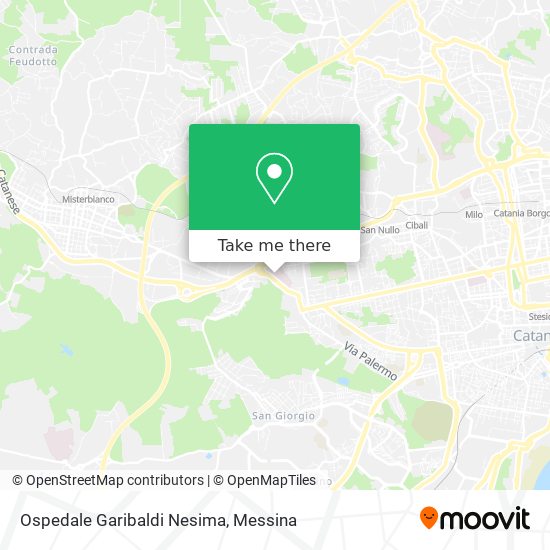 Ospedale Garibaldi Nesima map