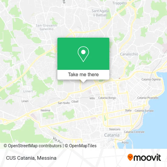 CUS Catania map