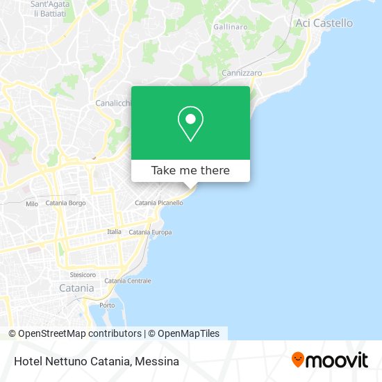 Hotel Nettuno Catania map