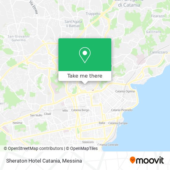 Sheraton Hotel Catania map