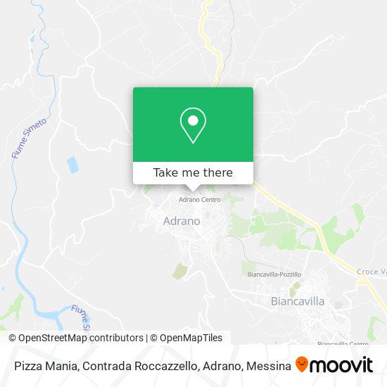 Pizza Mania, Contrada Roccazzello, Adrano map