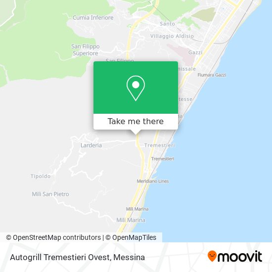 Autogrill Tremestieri Ovest map