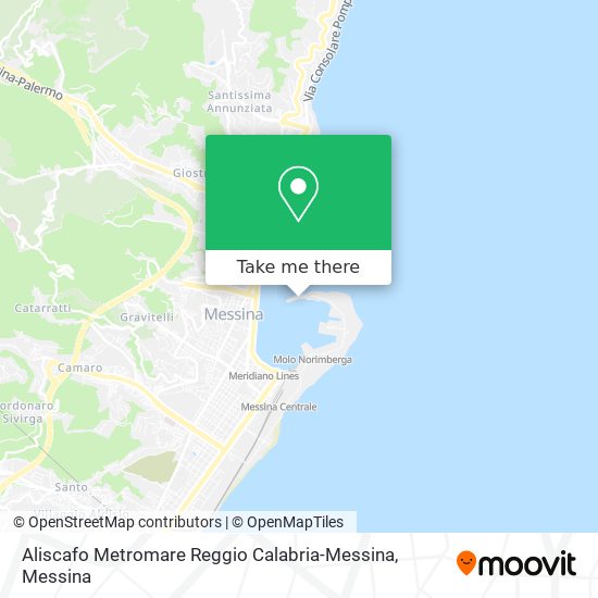 Aliscafo Metromare Reggio Calabria-Messina map