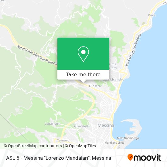 ASL 5 - Messina "Lorenzo Mandalari" map