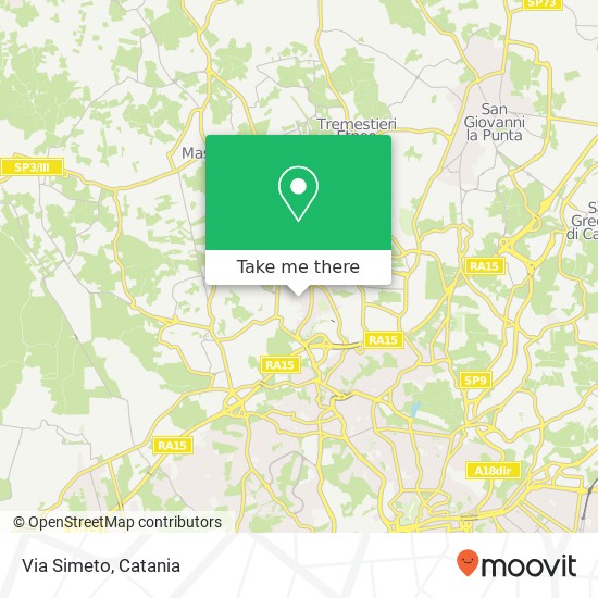 Via Simeto map