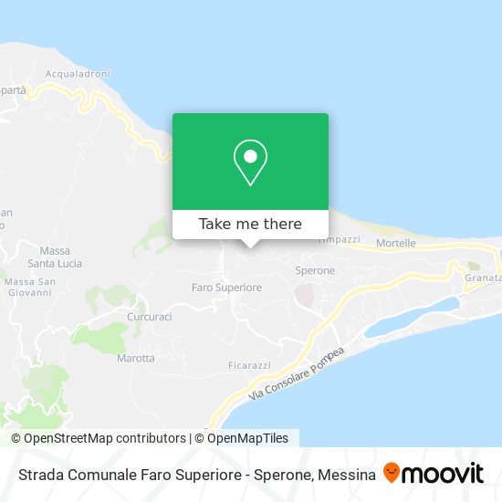 Strada Comunale Faro Superiore - Sperone map