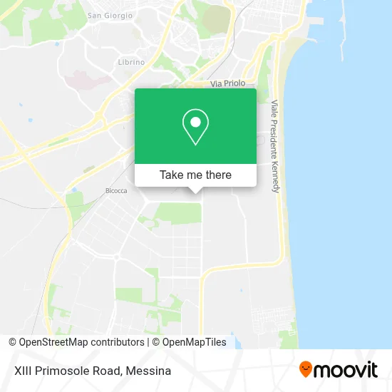 XIII Primosole Road map