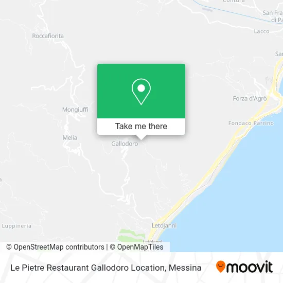 Le Pietre Restaurant Gallodoro Location map