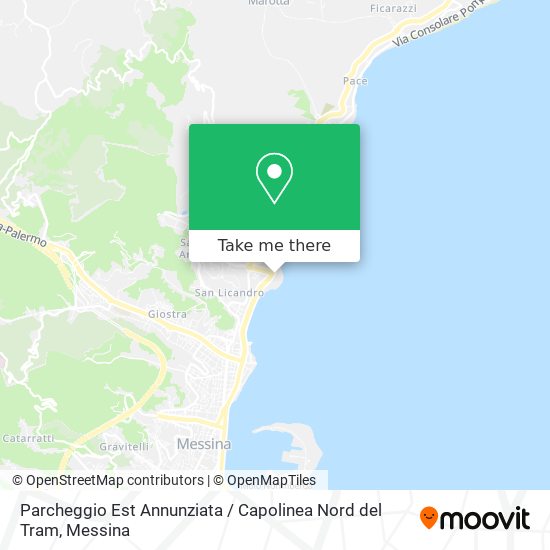Parcheggio Est Annunziata / Capolinea Nord del Tram map