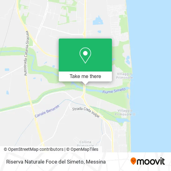 Simeto River Mouth Nature Reserve map